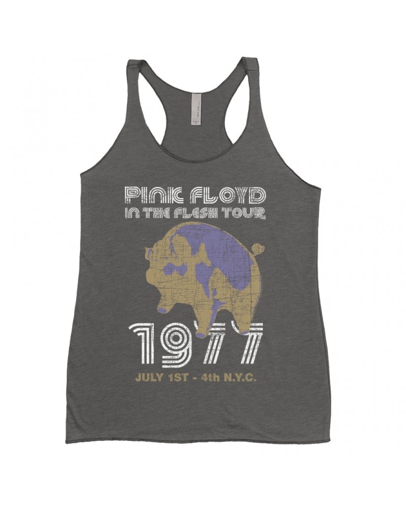 Pink Floyd Ladies' Tank Top | In The Flesh 1977 NYC Concert Distressed Shirt $9.84 Shirts