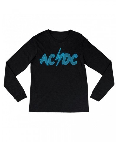 AC/DC Heather Long Sleeve Shirt | Electric Logo Shirt $12.58 Shirts