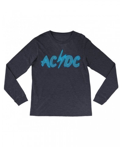 AC/DC Heather Long Sleeve Shirt | Electric Logo Shirt $12.58 Shirts