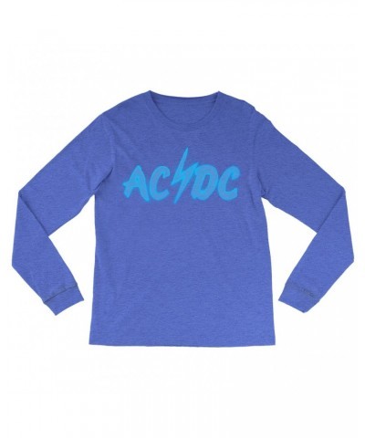 AC/DC Heather Long Sleeve Shirt | Electric Logo Shirt $12.58 Shirts