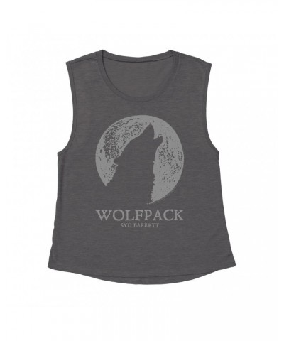 Syd Barrett Ladies' Muscle Tank Top | Wolfpack Distressed Shirt $16.48 Shirts