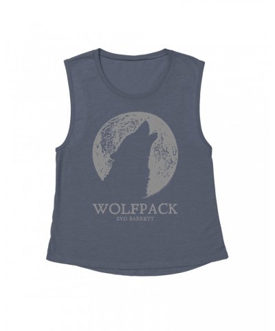 Syd Barrett Ladies' Muscle Tank Top | Wolfpack Distressed Shirt $16.48 Shirts