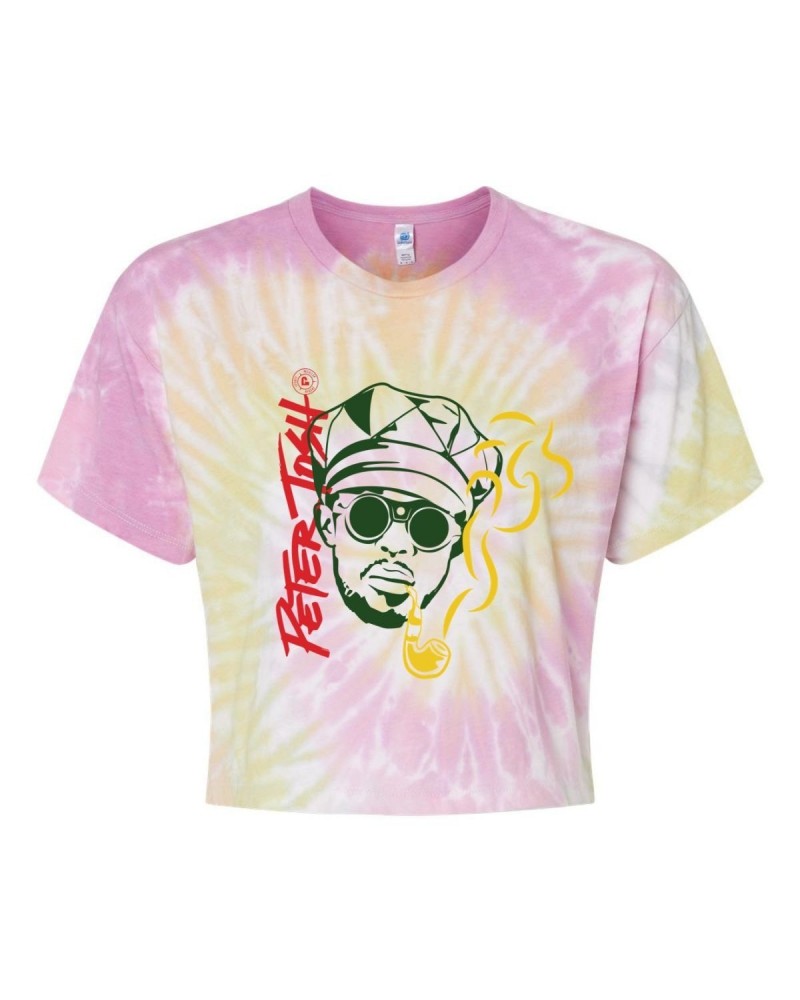 Peter Tosh Diamond Cropped Tie-Dye T-Shirt $11.55 Shirts