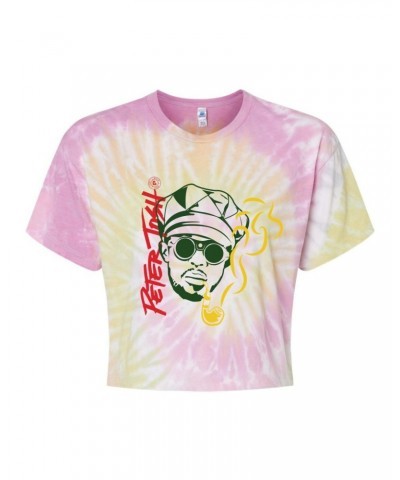 Peter Tosh Diamond Cropped Tie-Dye T-Shirt $11.55 Shirts