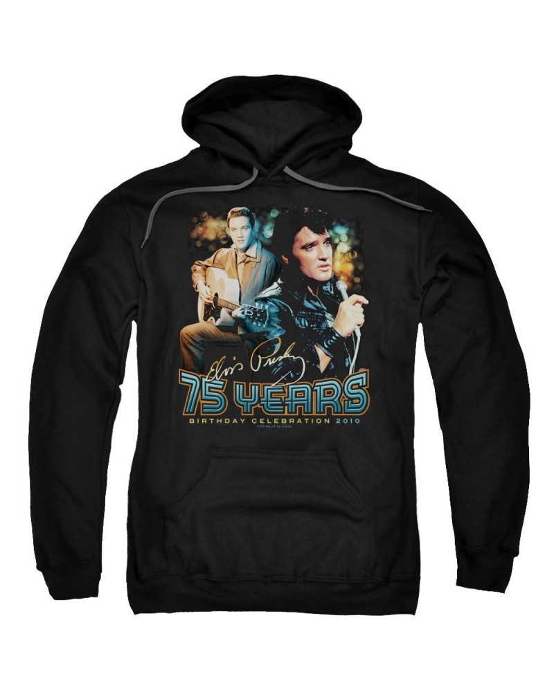 Elvis Presley Hoodie | 75 YEARS Pull-Over Sweatshirt $16.00 Sweatshirts