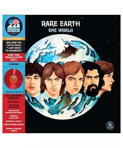 Rare Earth One World (Red Translucent) Vinyl Record $10.64 Vinyl