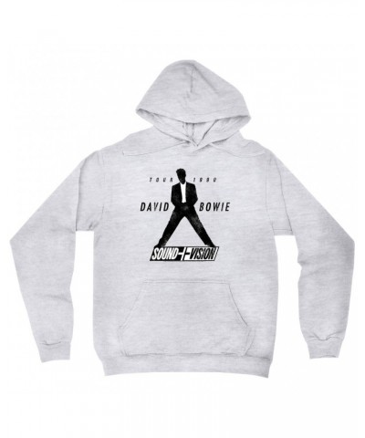 David Bowie Hoodie | 1990 Sound + Vision Tour Logo Image Hoodie $16.78 Sweatshirts