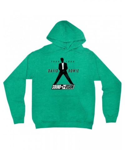 David Bowie Hoodie | 1990 Sound + Vision Tour Logo Image Hoodie $16.78 Sweatshirts