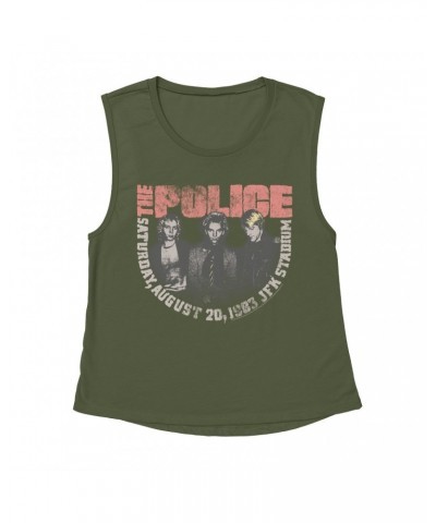 The Police Ladies' Muscle Tank Top | JFK Statium 1983 Concert Distressed Shirt $10.87 Shirts