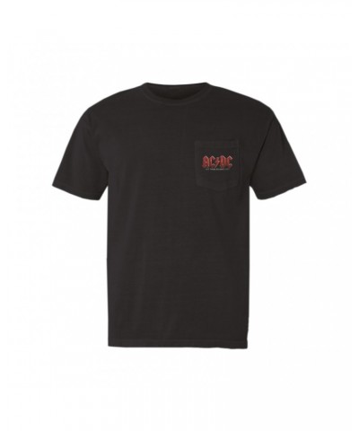 AC/DC T-Shirt | Let There Be Rock 1977 Design Distressed Pocket T-shirt $11.08 Shirts