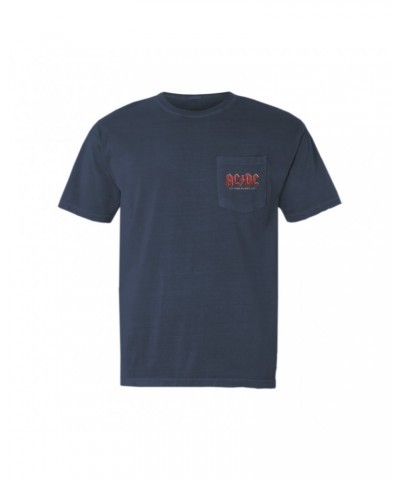 AC/DC T-Shirt | Let There Be Rock 1977 Design Distressed Pocket T-shirt $11.08 Shirts