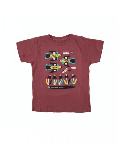 Phish Kids Spring Mockingbird Tour Tee on Mauve $5.00 Shirts