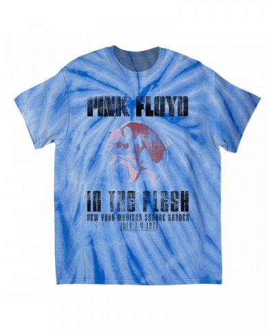 Pink Floyd T-Shirt | In The Flesh 1977 NYC Madison Square Garden Concert Tie Dye Shirt $8.62 Shirts