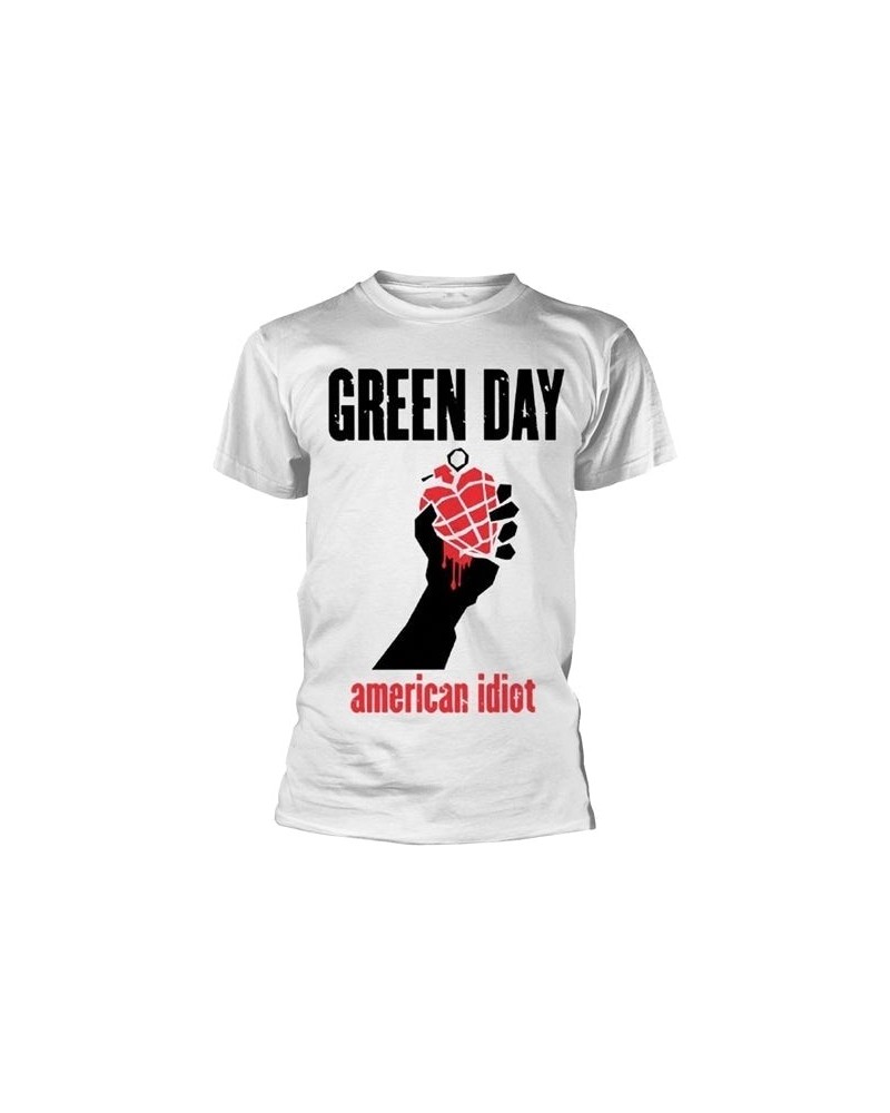 Green Day T-Shirt - American Idiot Heart (White) $11.95 Shirts