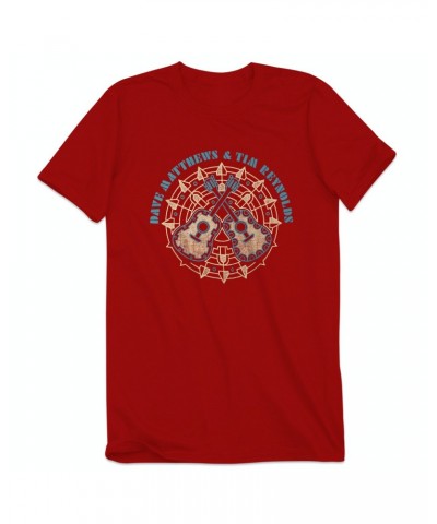 Dave Matthews Band Dave & Tim Crossed Guitars Men's Tee Red $3.80 Shirts