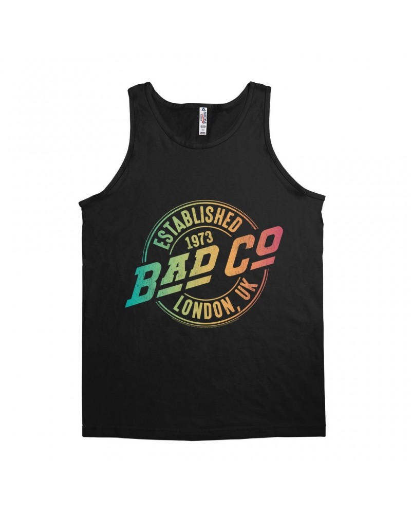 Bad Company Unisex Tank Top | Rainbow Ombre Est. 1973 London Logo Shirt $8.73 Shirts