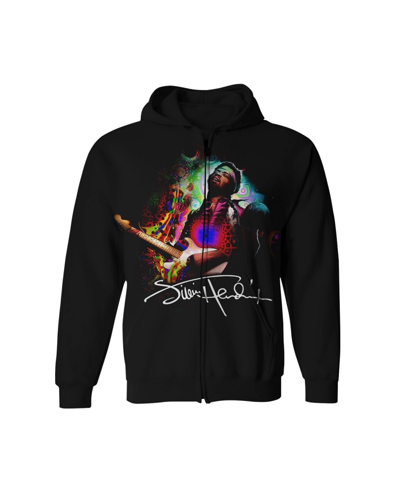 Jimi Hendrix Zip-Up Hoodie | Groovy Hoodie $6.71 Sweatshirts