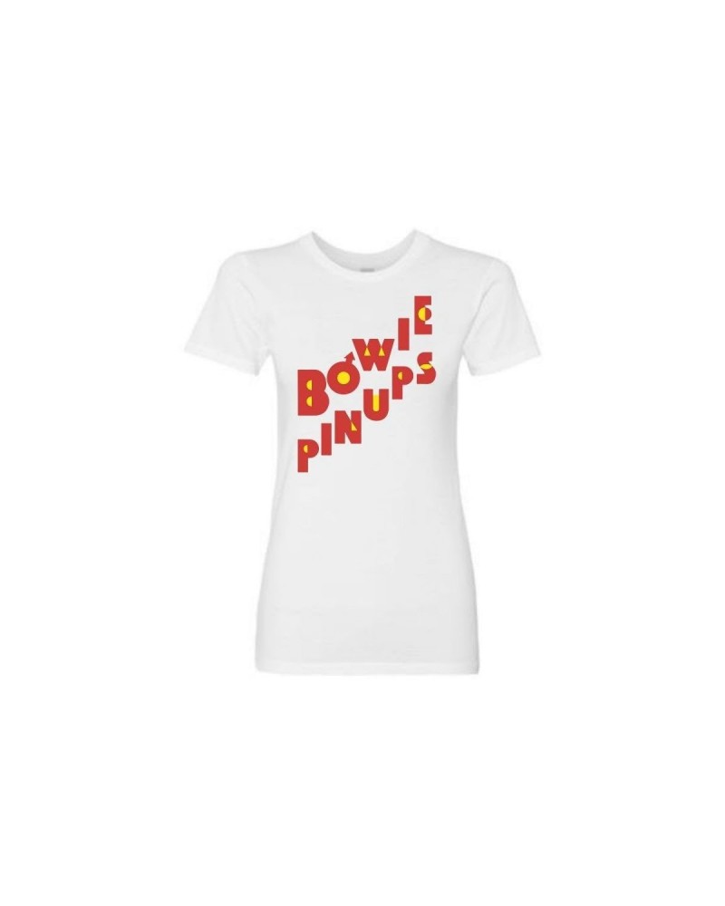 David Bowie Women's Pin Ups Logo T-Shirt $11.70 Shirts