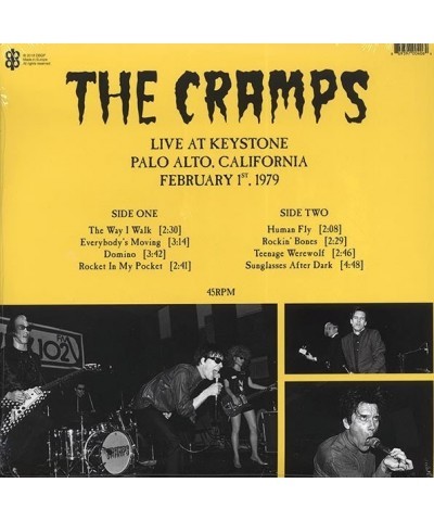 The Cramps LP - Live At Keystone Palo Alto California February 1st 1979 (Vinyl) $13.38 Vinyl