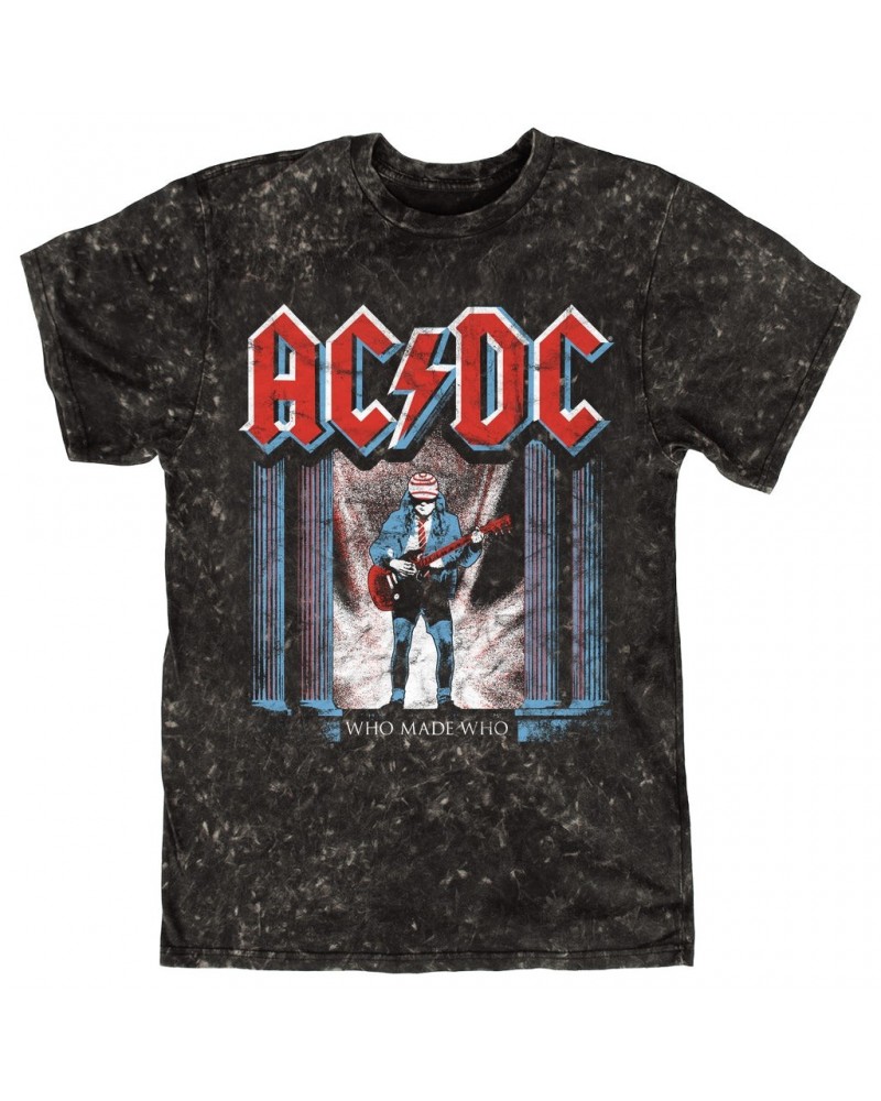 AC/DC T-shirt | Who Made Who Red White Blue Mineral Wash Shirt $11.08 Shirts