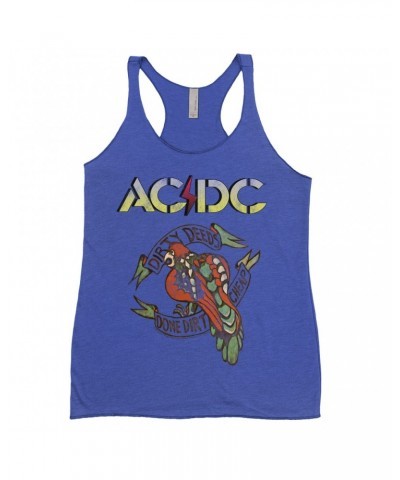 AC/DC Bold Colored Racerback Tank | Dirty Deeds Done Dirt Cheap Tattoo Design Shirt $11.87 Shirts