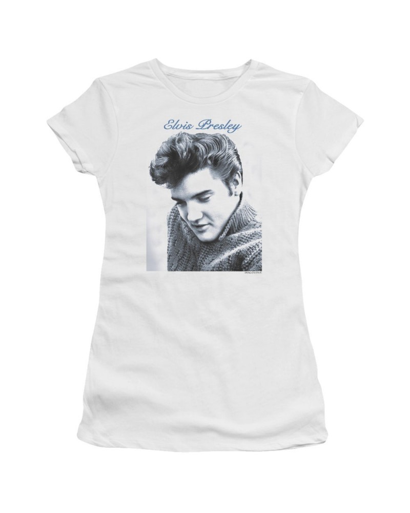 Elvis Presley Juniors Shirt | SCRIPT SWEATER Juniors T Shirt $8.33 Sweatshirts